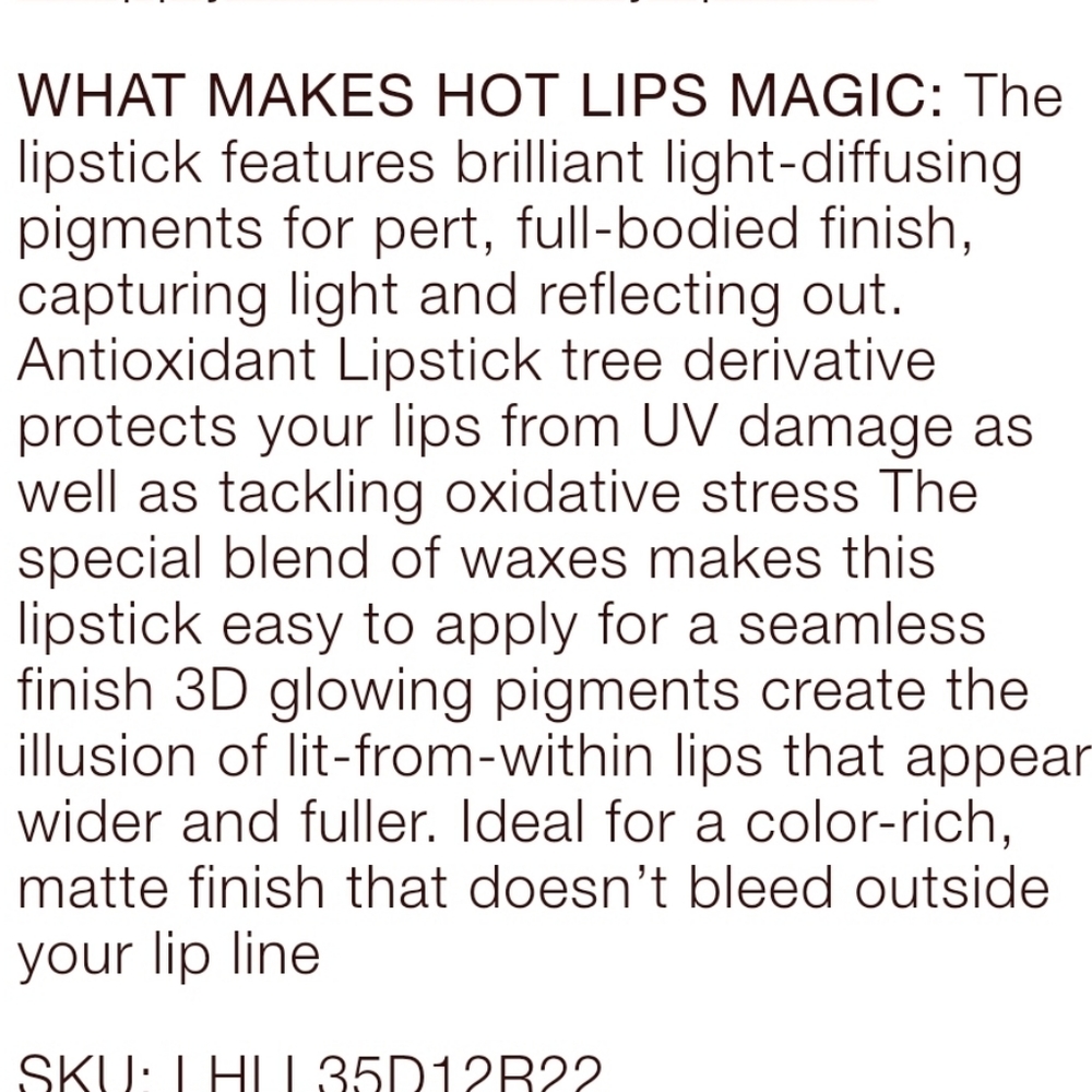 Charlotte Tilbury Hot Lips Hells Bells Lipstick - Picture 5 of 10